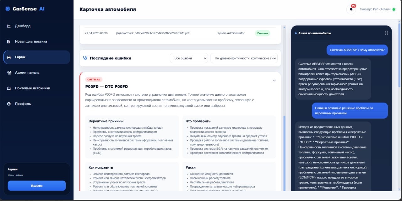 AI-чат по автомобилю CarSense AI
